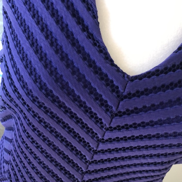 MOSSIMO LADIES V NECK ZIP BACK UNIQUE TEXTURE ROYAL BLUE US SIZE M - Picture 6 of 9